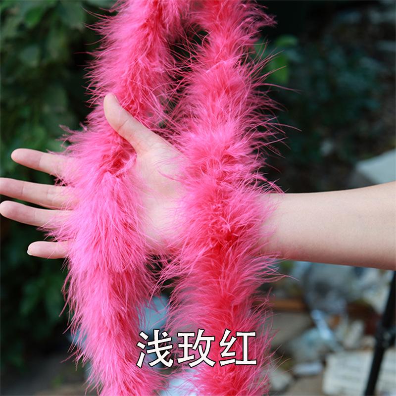 Color Encryption Thickened Feather Strip Diy Turkey Fluff Strip Wedding Decoration Clothing Skirt Accessories