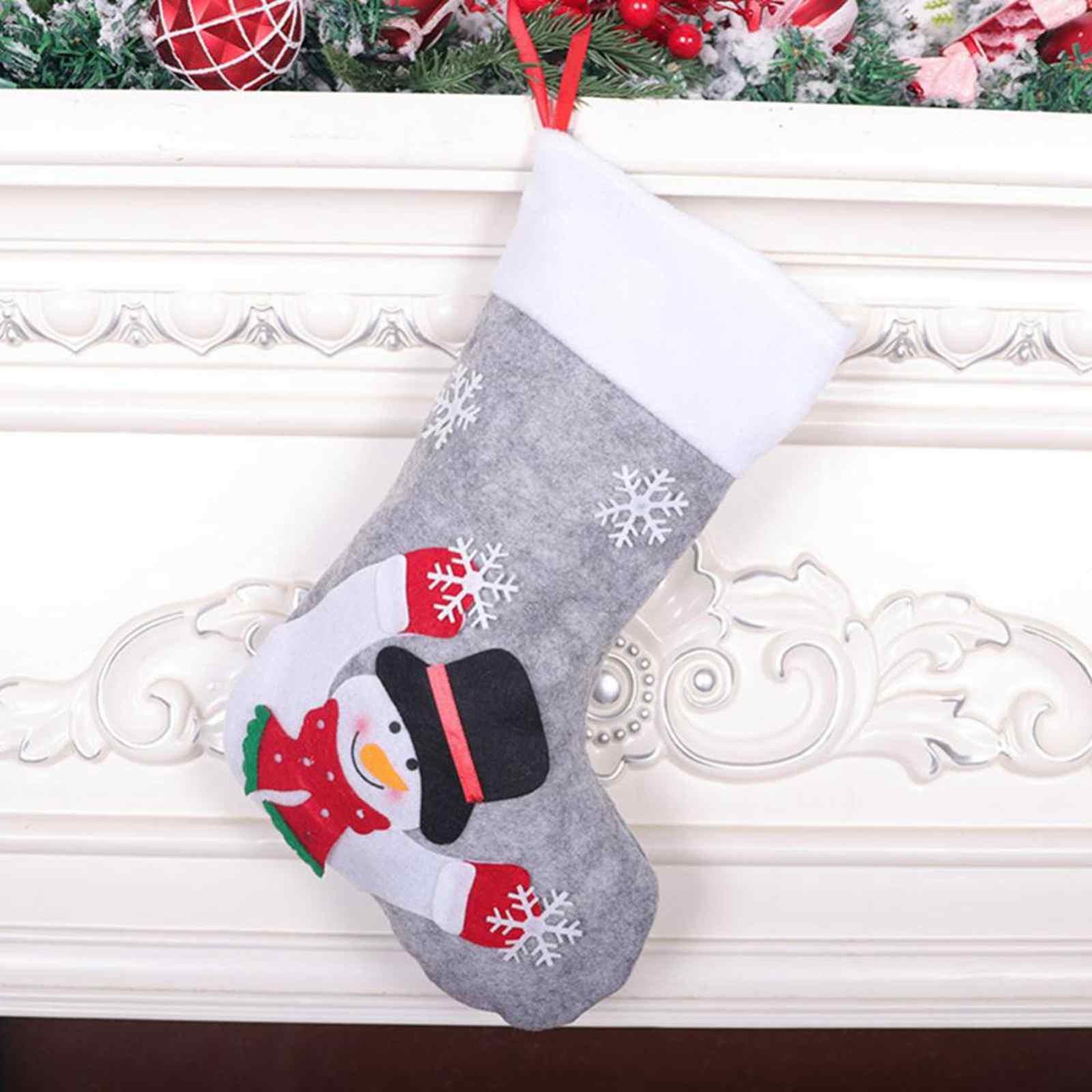 

Christmas Stocking Candy Sock Bag Xmas Tree Hanging Decor Gift