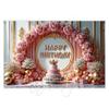 Pink Birthday Theme Party Decoration Backdrop Cloth - Party Decoration Scene Background Wall Hanging