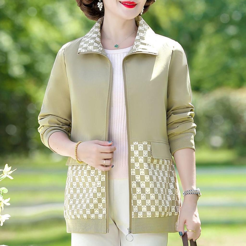 Купить Женский Тренч среднего возраста, весна-осень, модный принт с ...