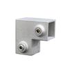 Conector de Tubo Quadrado de Liga de Alumínio Conexão de Reposição Fixador Junta Fixa Cotovelo de 3 Vias Acessório de Tubo Fácil de Instalar
