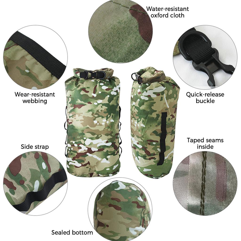 Waterproof Dry Bag Lightweight Outdoor Dry Sack with Shoulder Straps for Boating Kayaking Hiking Camping Rafting Fishing