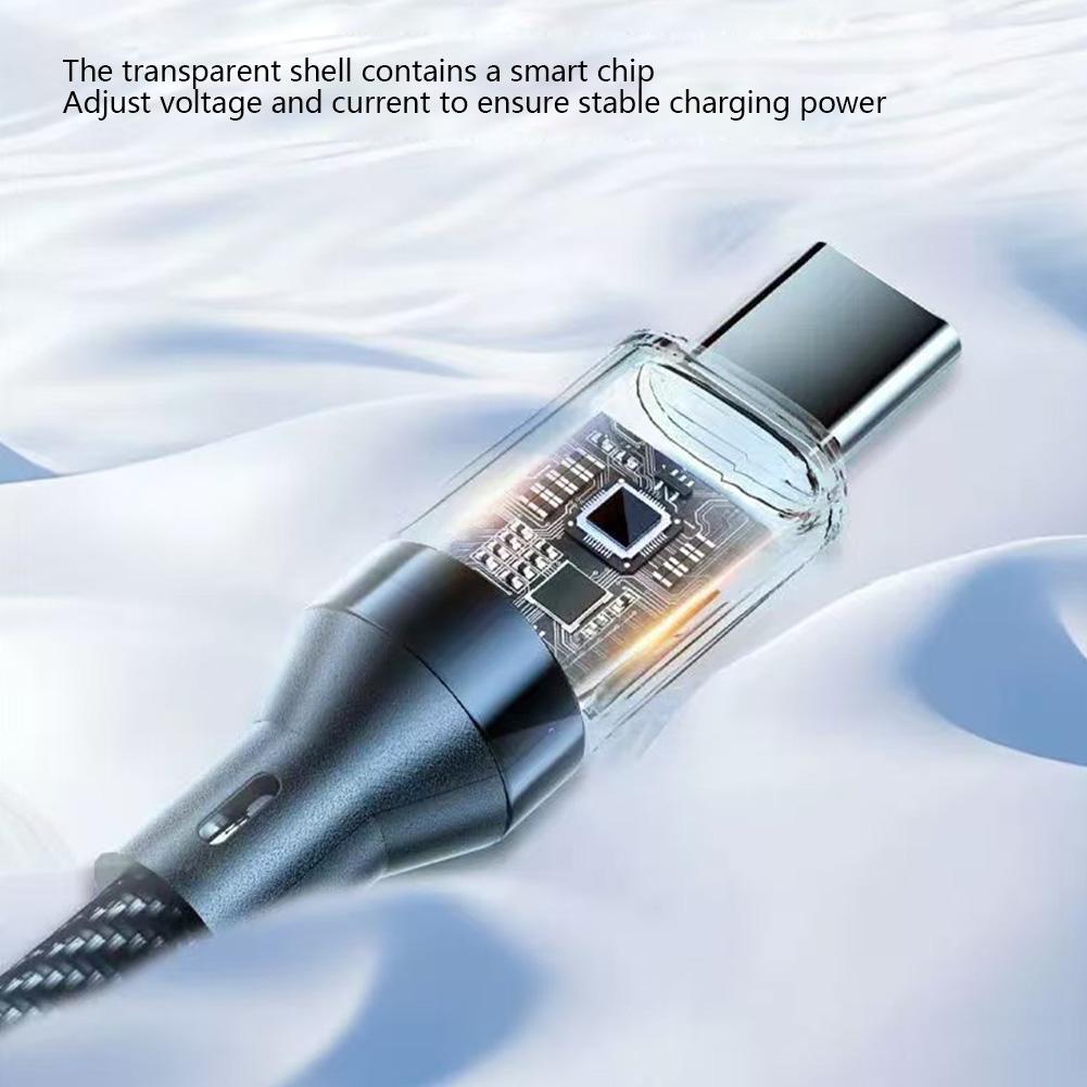 120W USB Type C Cable For Huawei Honor Xiaomi Samsung Super Charge Fast Charging USB C Charger Data Cable Wire Cord 2/1.5/1m