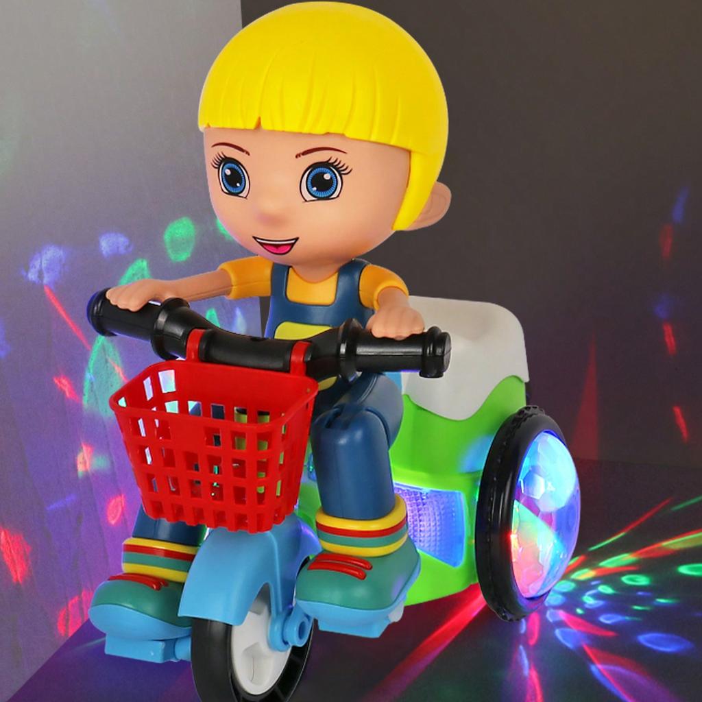 360 ° Rotating Light Music Stunt Car, Automatic Deformation Obstacle Avoidance Toy Car, Perfect Christmas Halloween Gift Easter Gift [Without Battery]