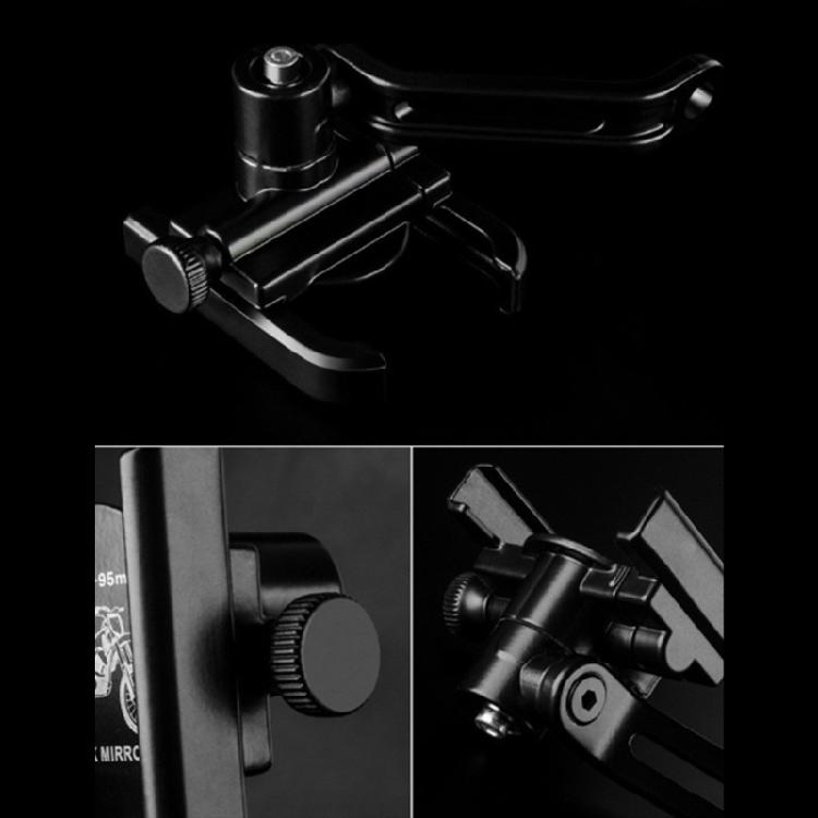 Support de pince de téléphone réglable en alliage d'aluminium pour motos et vélos électriques Assurant la stabilité et une communication claire
