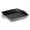 Grill - STAUB - Carré mit zwei Griffen - Emailliertes Gusseisen - 28 cm - Graphitgrau