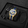 Xiaomi 4PCS Fashion Roma Dial Men Business Watches Jewelry Set Luxury Male's Quartz Wristwatch Reloj Hombre (Without Box)