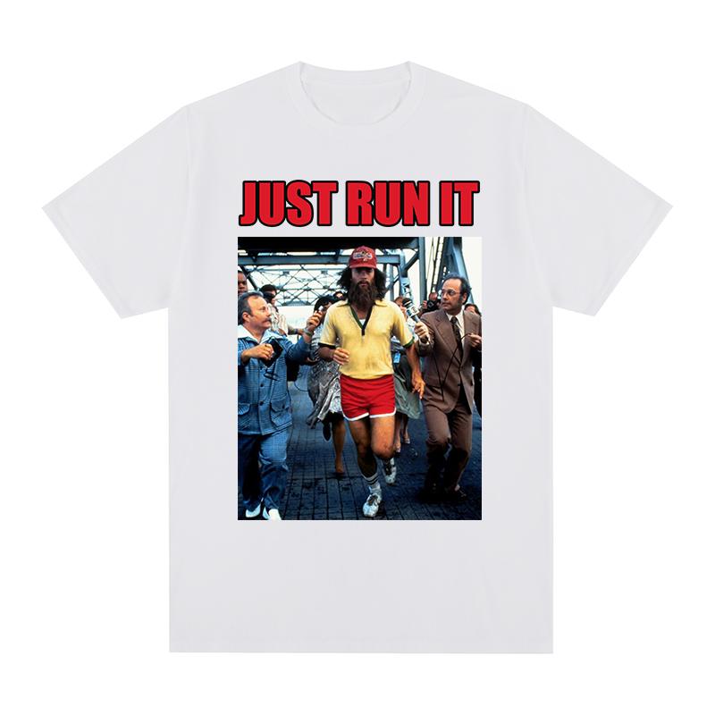 Форрест Гамп бег Печатная Летняя футболка Хлопок Мужская футболка Новая ФУТБОЛКА Женская S