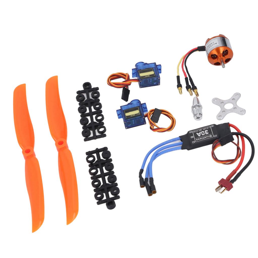RC Aircraft Accessories Kit A2212 1400KV Brushless Motor 30A ESC SG90 Micro Servo 8060 Propeller Set for RC Airplane