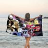 1pc Mighty Morphin Power Rangers1 Beach Towel, Beach and Seaside Swimming Pool Equipment, Fashion Pattern, Rectangular, Travel Essentials