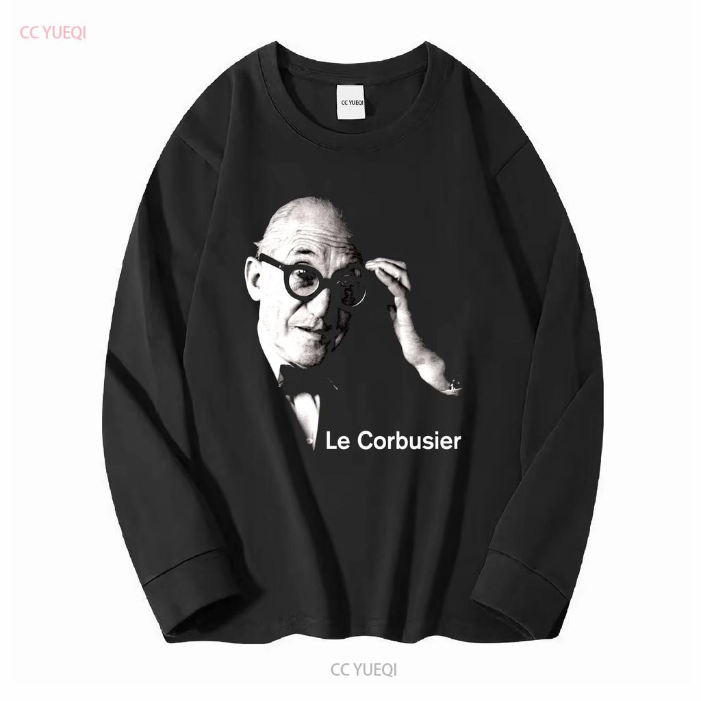 Le Corbusier Architect T Shirt Iconic Modernist Design Long Or Short Sleeves Vintage Washed Slightly Homme Designer Clothes