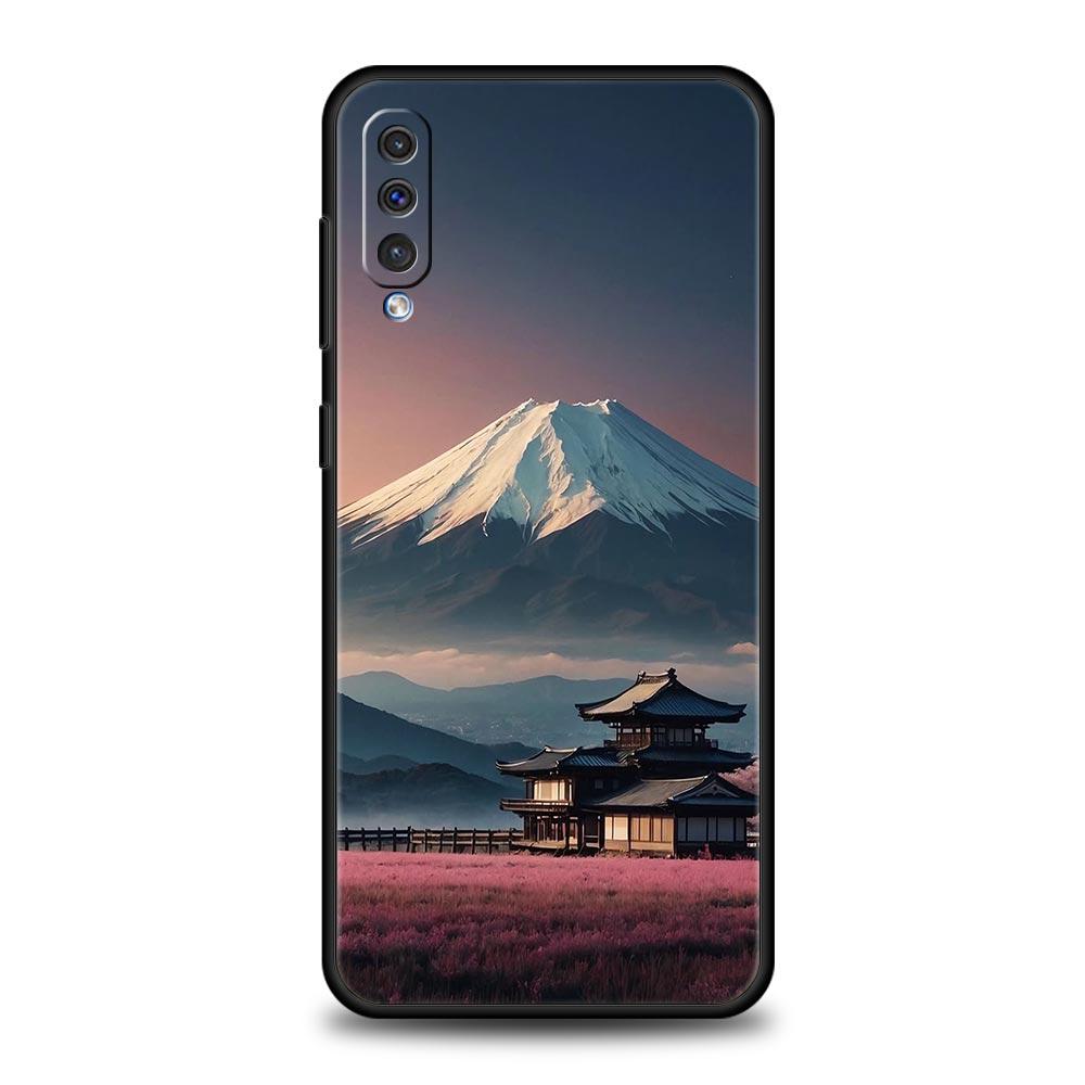 Japan Mount Fuji Cherry Phone Case For Samsung A56 A36 A26 A24 A12 A14 A16 A50 A70 A20E A22 A40 A34 A54 A42 A52 A04s A06 Cover