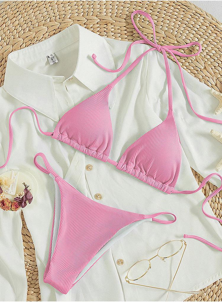Nuovo Set Bikini 2026 Imbottito Spiaggia Triangolo Costume da Bagno Donna XS-XL