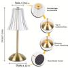 Cordless Light Touch Adjustable Crystal Light 3 Colors Portable Crystal Light Suitable for Bedrooms Living Rooms Dining Rooms
