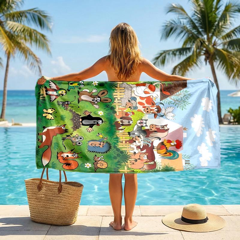 Krtecek Fashion Beach Towel: Ideal for Summer Adventures Soft, absorbent and quick drying suitable for swimming and bathing