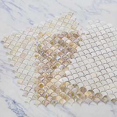 Shell Mosaic Tile Natural White Mother of Pearl Wall Backsplash Bathroom Tiles Fish Scale Sheet Kitchen 97