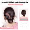 Synthetic Highlight Pink Low-Tied Chicken Feather Ball Head Claw Clip Bun Lazy Bun Wig Bag Hair Accessories Suitable For Women