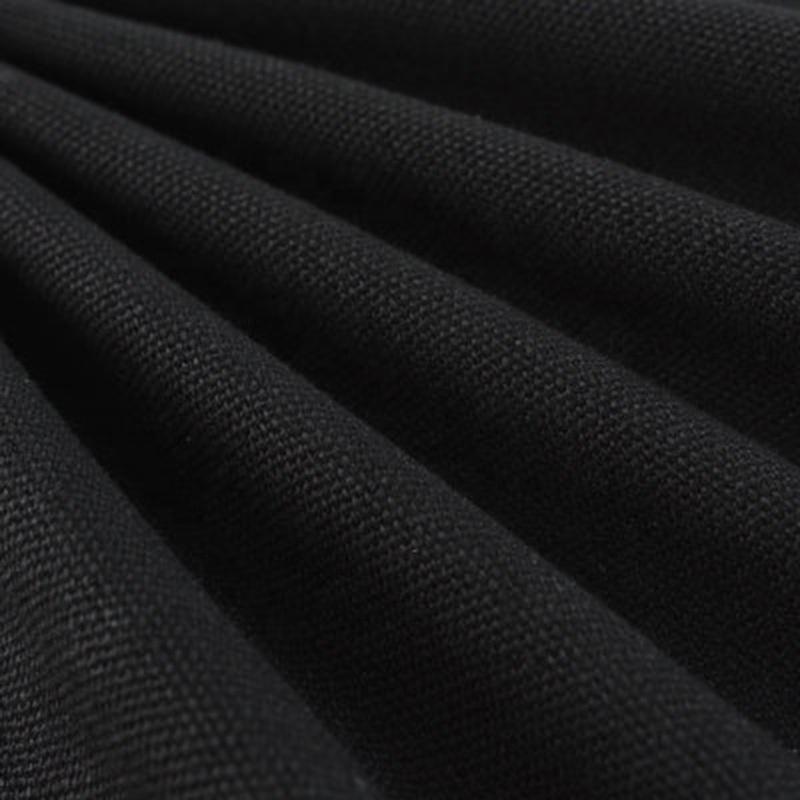 Tessuto di tela di cotone 100% nero da 16 oz per la realizzazione di tende, scarpe, borse