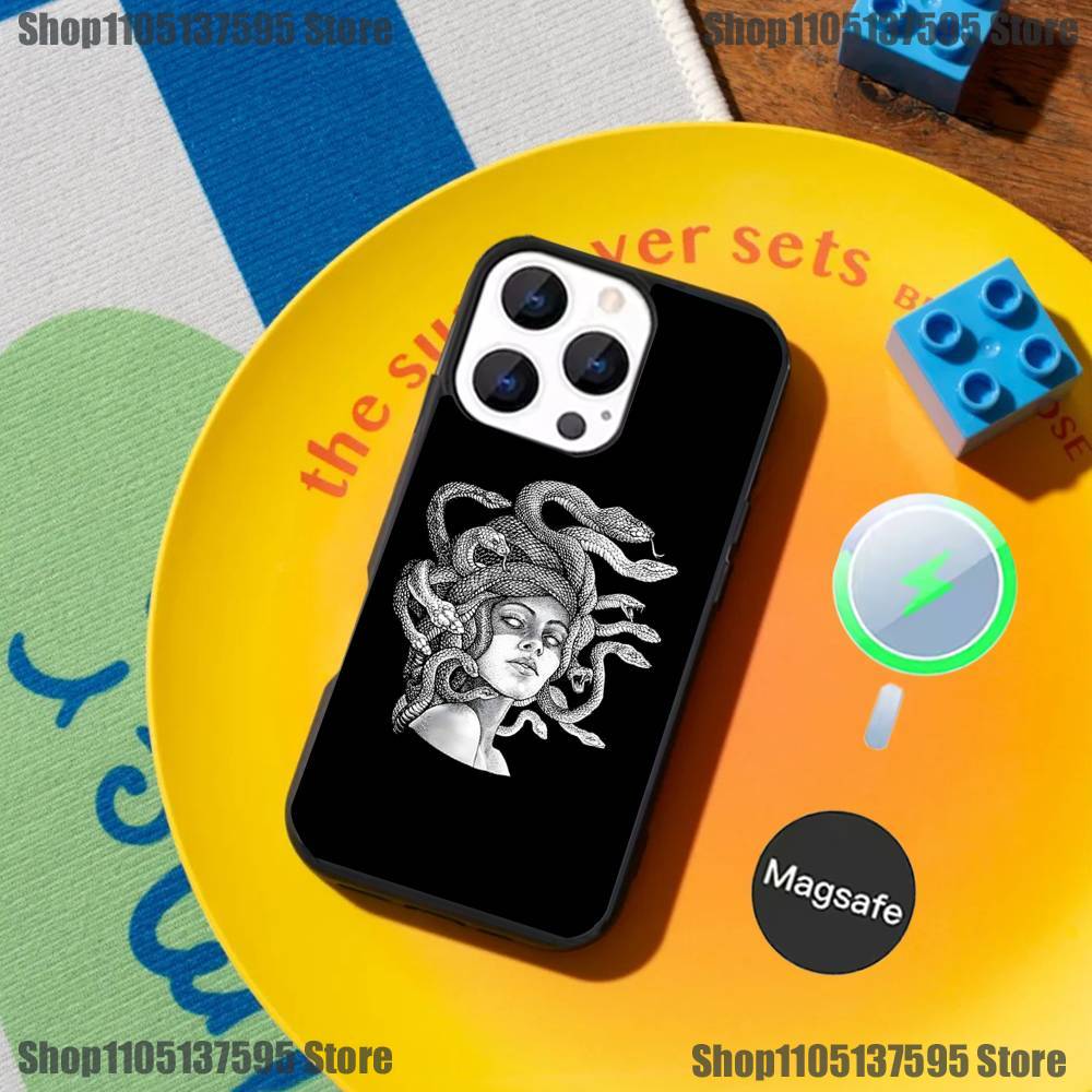 Medusa Greek Mythology Phone Case For iPhone 17,16,15,14,13,12,11,Pro,Max,Plus,Mini,SE4,E Magnetic Magsafe Wireless Charging