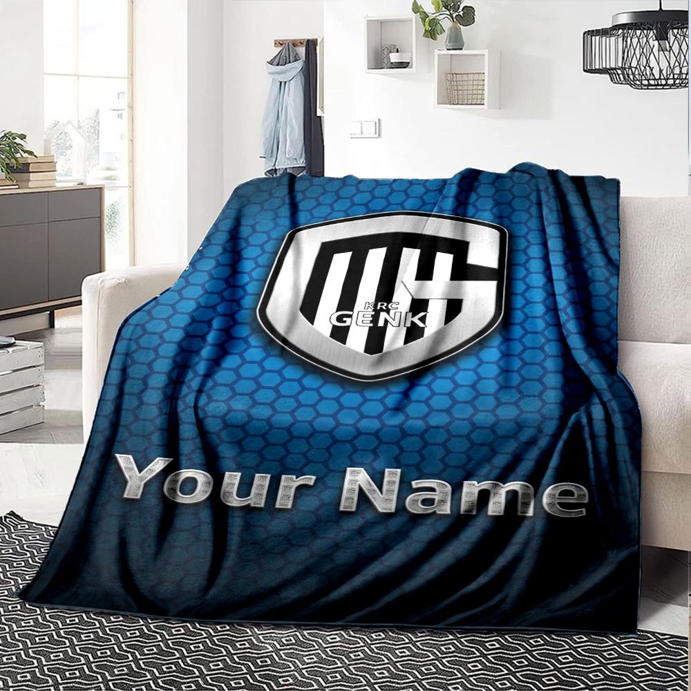 Name Custom KRC Genk Print Flannel Blanket High Quality Warm Comfortable Cover for All Seasons Perfect for Gifts Home Decor
