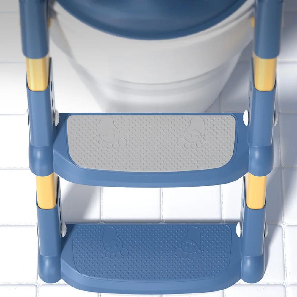 Dětské WC sedátko PP Materiál Stabilní a protiskluzový Skládací podstavec Odnímatelný měkký polštář s područkami