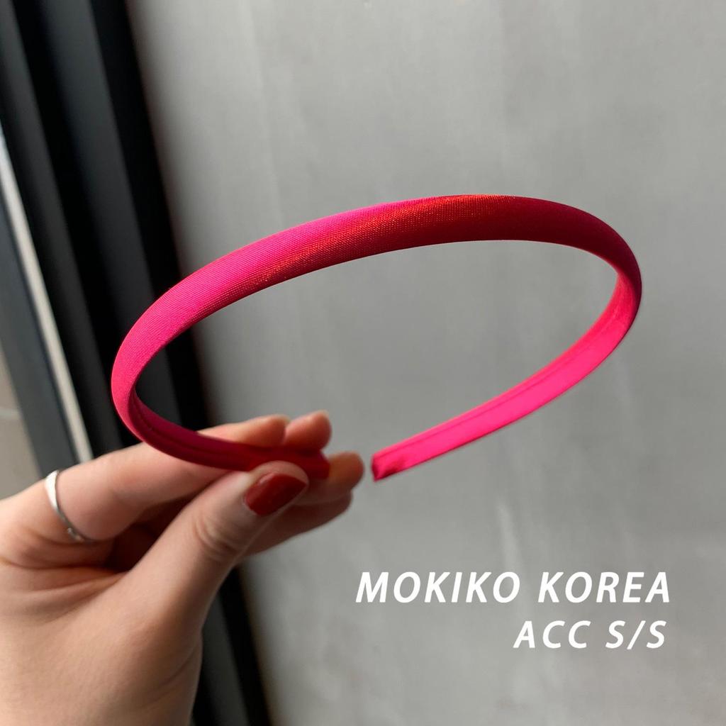 Koreańska Satynowa Opaska w Kolorze Cukierkowym - Świeży Żelkowy Odcień Akcesorium do Włosów