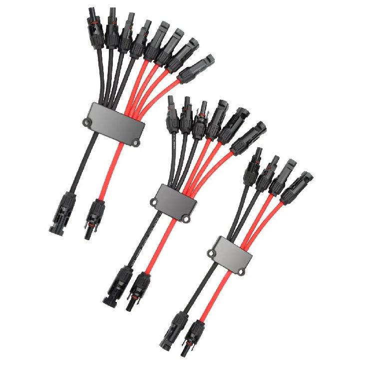 2 To 4/6/8 Y Branch P Solar Connectors Tool-Free 10AWG Solar Panel Cable Splitter for Photovoltaic System Boat RV Solar Panel