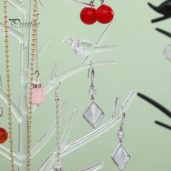 Jewelry Stand Organizer Tree Shape Design Tangle-Free Detachable Stable Base Earring Hanger Necklace Holder