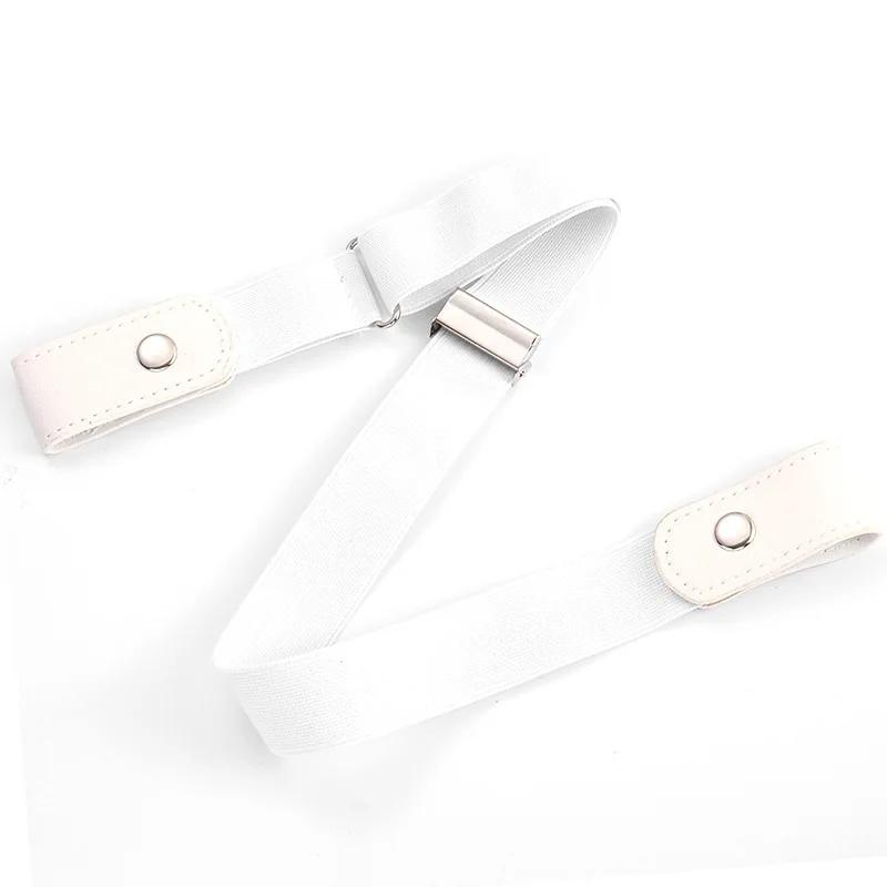 Canvas Adjustable Elastic Waist Band Invisible Belt Buckle-Free Belts for Women Men Jean Pants Dress No Buckle Easy To Wear