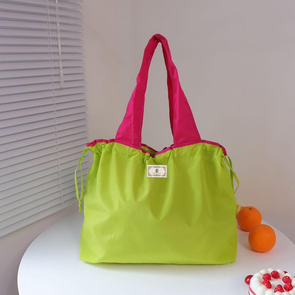 Eco-Friendly Foldable Single Shoulder Tote Bag - Portable, Large Capacity Grocery Bag