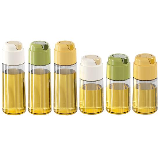 Automatic Oil Dispenser Glass Kitchen Oil Bottle with Drip-Free Spout 320ml/500ml Leakproof Sauce Cruet for Olive Oil Vinegar Soy Sauce Wine