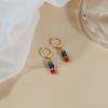 Cute Cartoon Earrings Female Eccentric Girl Stud Earrings Resin Doll Face Female Simple Earrings