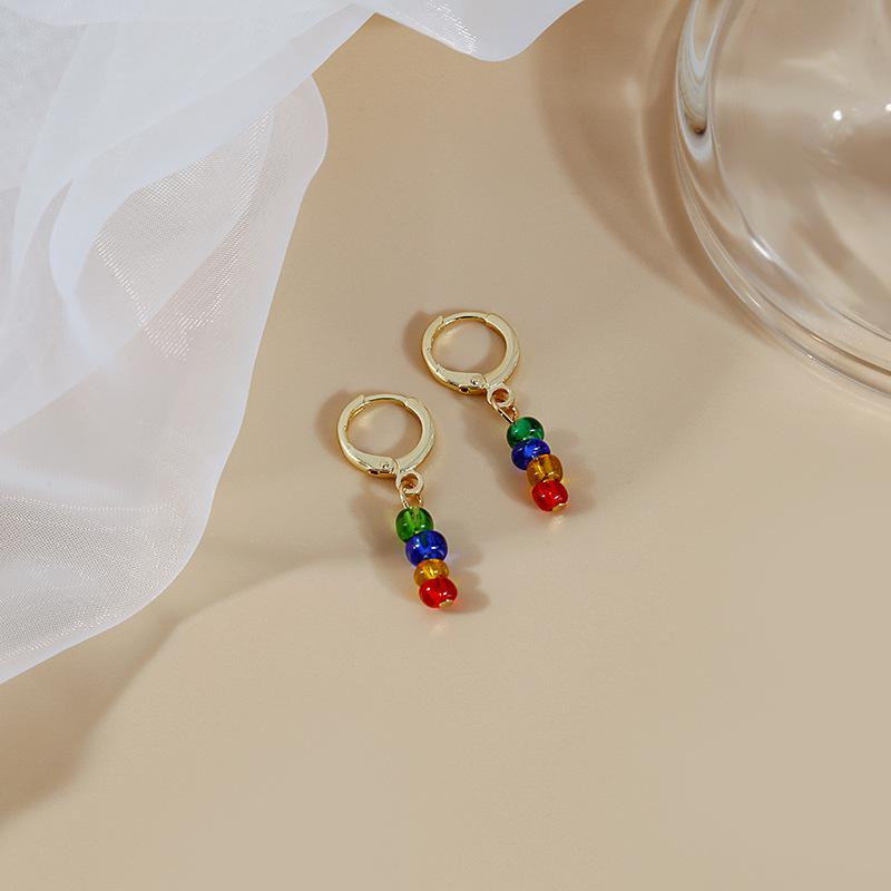 Cute Cartoon Earrings Female Eccentric Girl Stud Earrings Resin Doll Face Female Simple Earrings