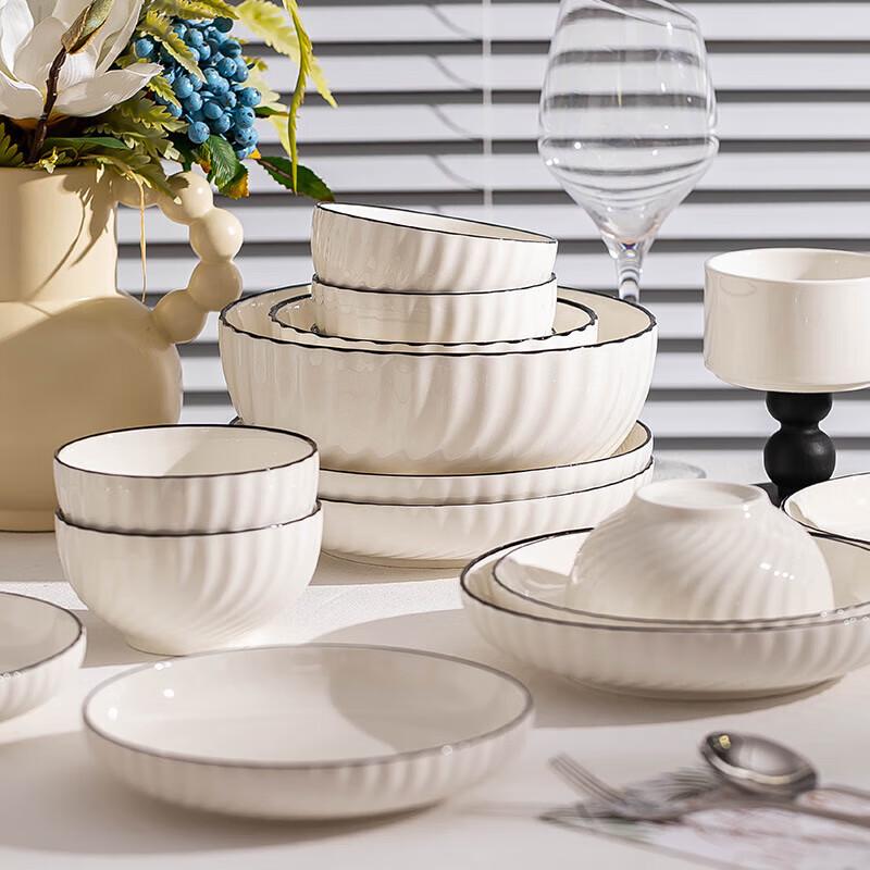 Nordic Ceramic Underglaze Soup Bowl