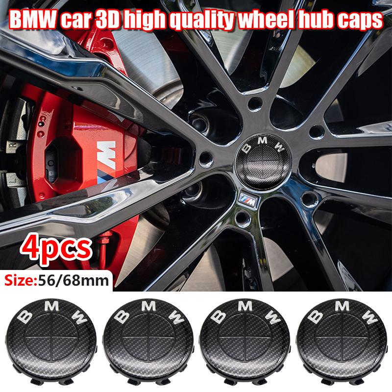 For BMW E46 82mm Hood F10 74mm Trunk Emblem 7Pcs Full Black Carbon Fiber Badge Set E90 68mm Wheel F30 Steering G20 X5 M4 Auto