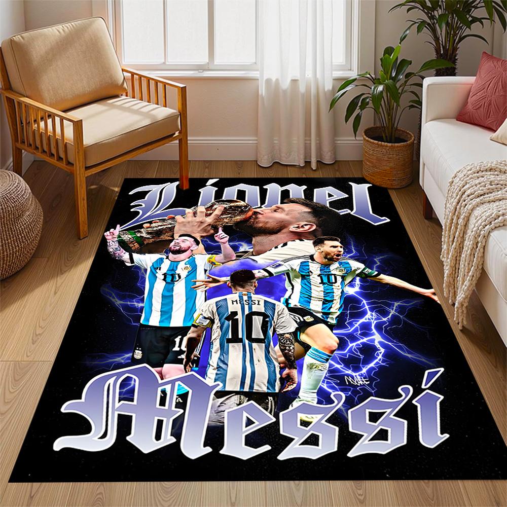 Tappeto da Pavimento Tappeto da Ufficio Celebrazione Messi dell'Argentina Perfetto per Ingresso Soggiorni Balcone Corridoio Tappeto Antiscivolo Decora Uffici