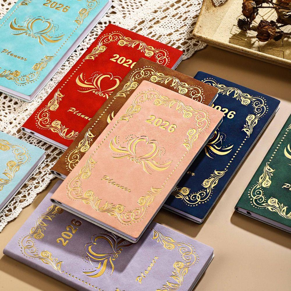 12 Months A6 Agenda Planning Notebook Pu Leather Office Work Planner To-do List Notebook Business