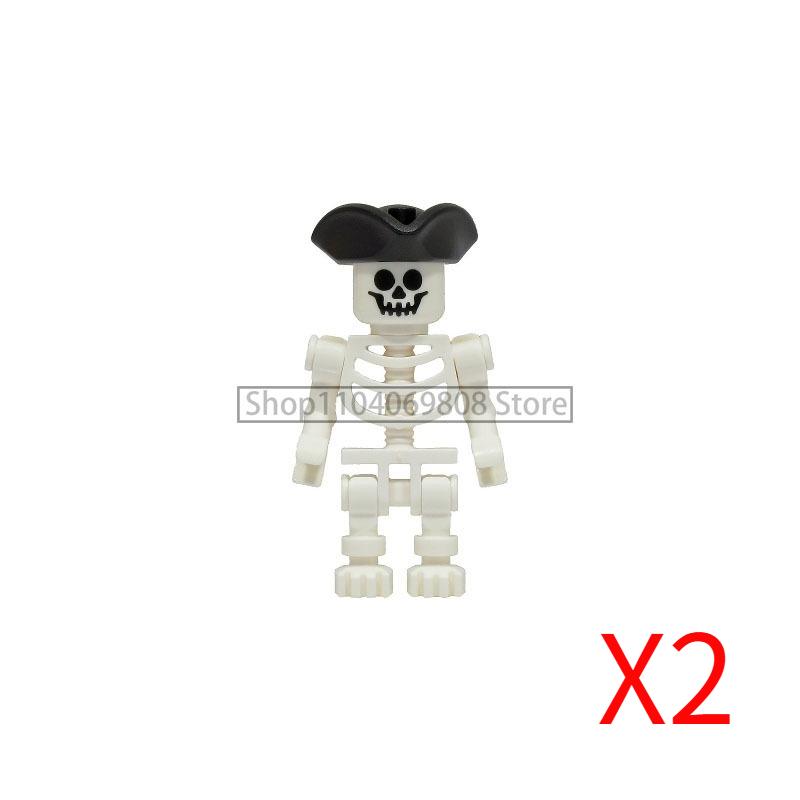 MOC Halloween Building Blocks Skeleton Army Knight Figures Flame Horse Medieval Vampire Furniture Assembly DIY Bricks Toys Gifts
