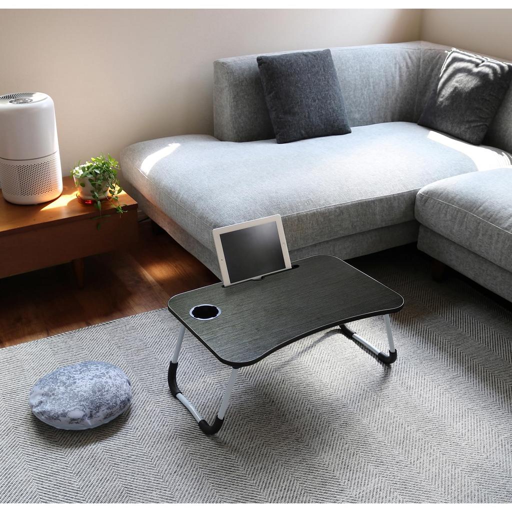 Trade One Faltbares Gadget Standard für das Arbeiten vom 10 kg Gewicht 60 cm Breit x 40 cm Tief x Inklusive Tablet-Halter und Getränke Einfach zu 60127 Tisch, Größe,