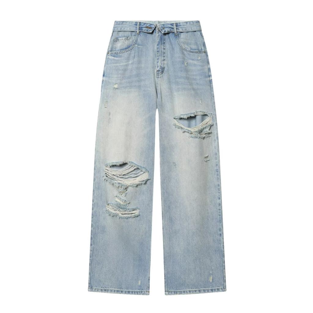 Europäische und amerikanische neue Mode Temperament Mid-Waist Flared Jeans, grenzüberschreitender Außenhandel Damenbekleidung Großhandel 5252014