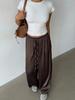 Women's Satin Low-Rise Retro Casual Pants - Perfect for Commuting