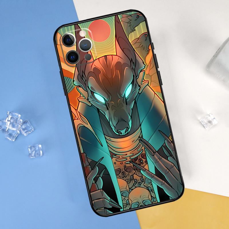 Anubis Ankh Egyptian God Phone Case For iPhone 16 Pro Max 13 12 Mini 11 14 15 Pro Max XR 16 15 Plus 16e Cover Shell