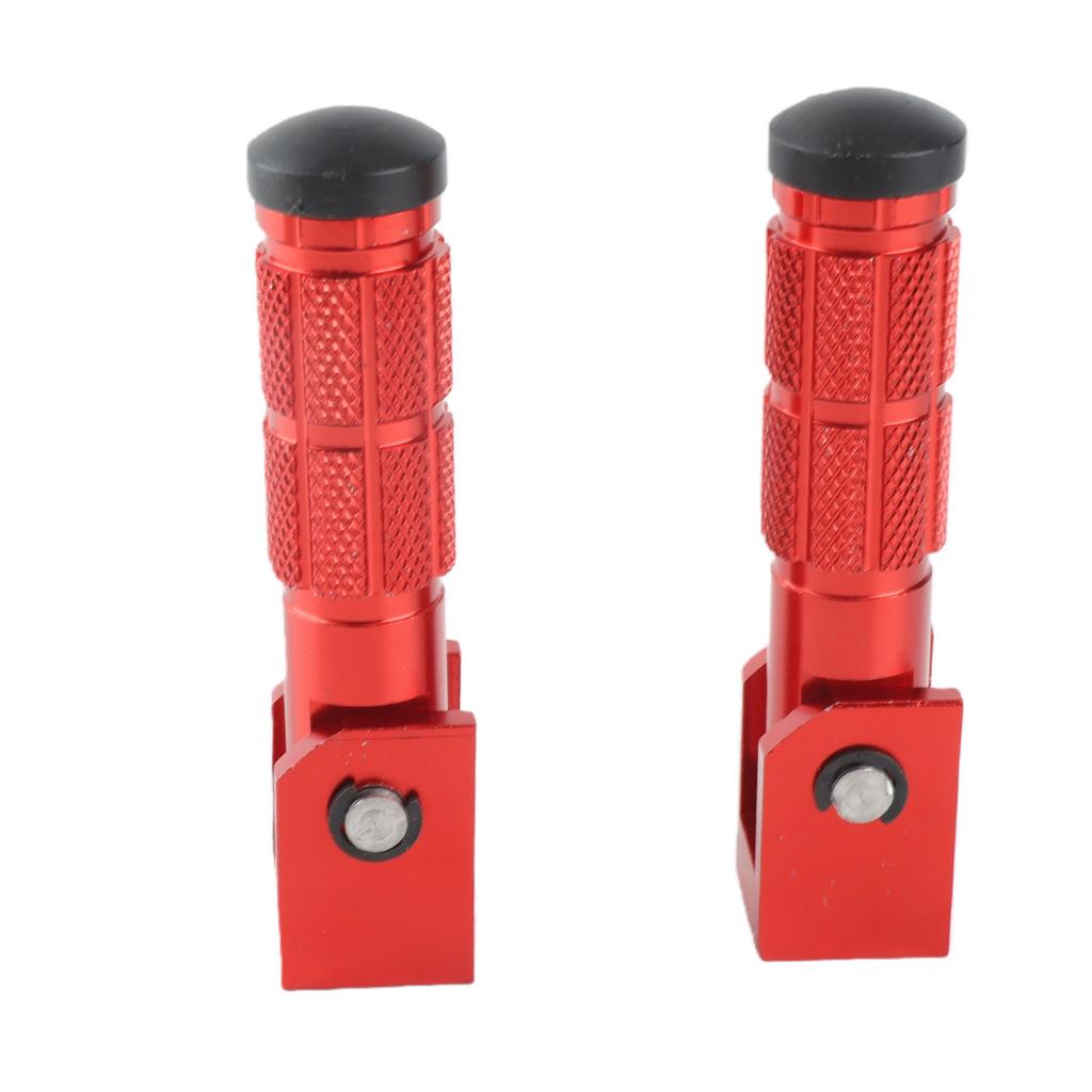 2Pcs Motorcycle Foldable Foot Pegs M8 Antislip Aluminium Alloy for Bikes ATV UTV Go Kart