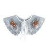 Embroidered False Collar for Women Teens Girls Elegant Detachable Faux Collar Blouse Collar Fashion Clothing Accessories