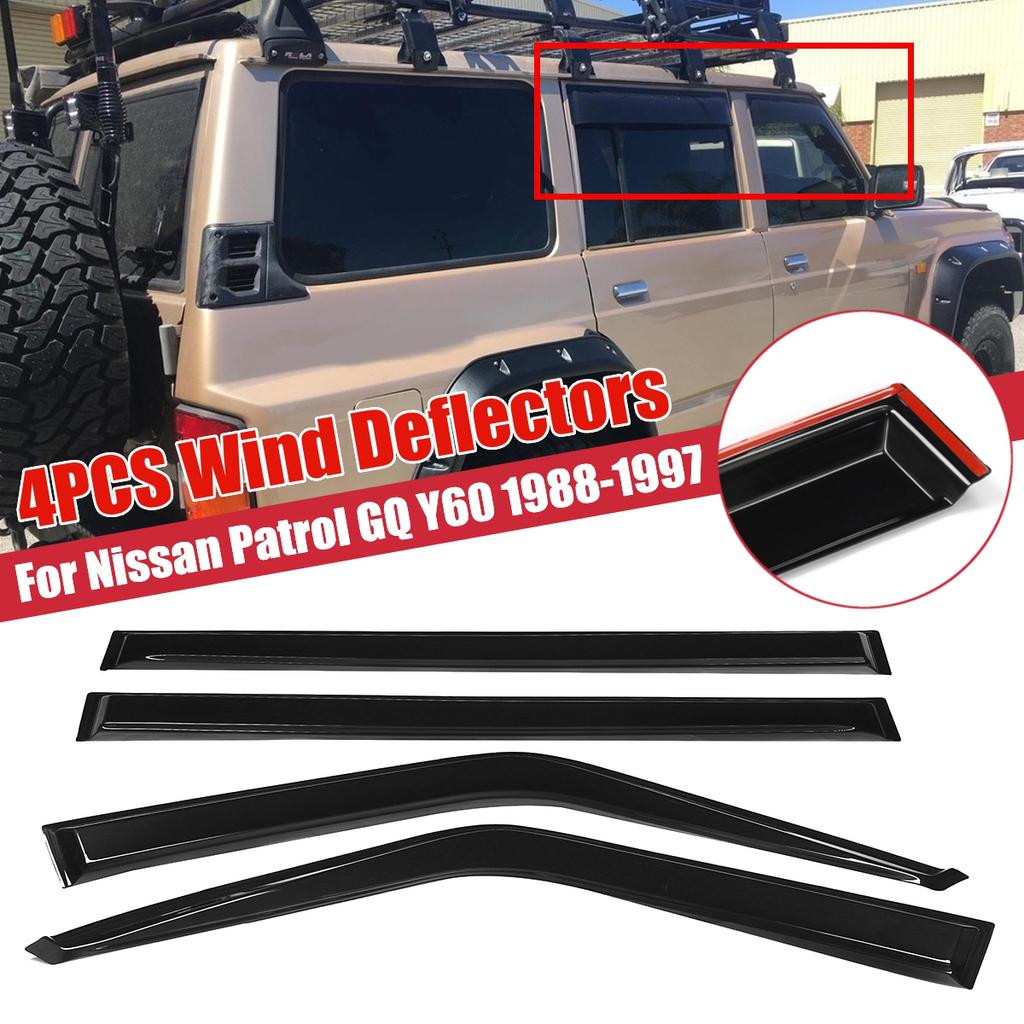Cheap 4PCS/Set Car Window Wind Deflectors Tinted For Nissan Patrol GQ