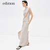 Edition Women's Deconstructed Backless Linen Maxi Dress
