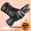 1 Paar Winter Touchscreen Lederhandschuhe für Herren Warm Winddicht Rutschfest Motorradfahrer Ausrüstung Handschuhe