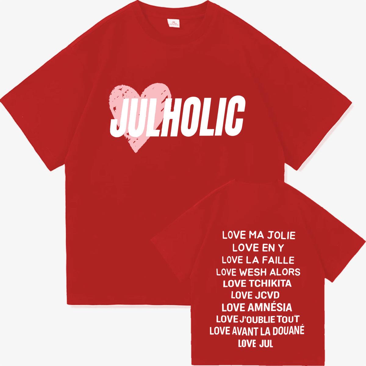 

Rapper Jul Love Hip Hop T Shirt Unisexs Womens Clothing Pop Music Tshirt Cozy Cotton Short Sleeve Oversized Fans Casual Tshirts S