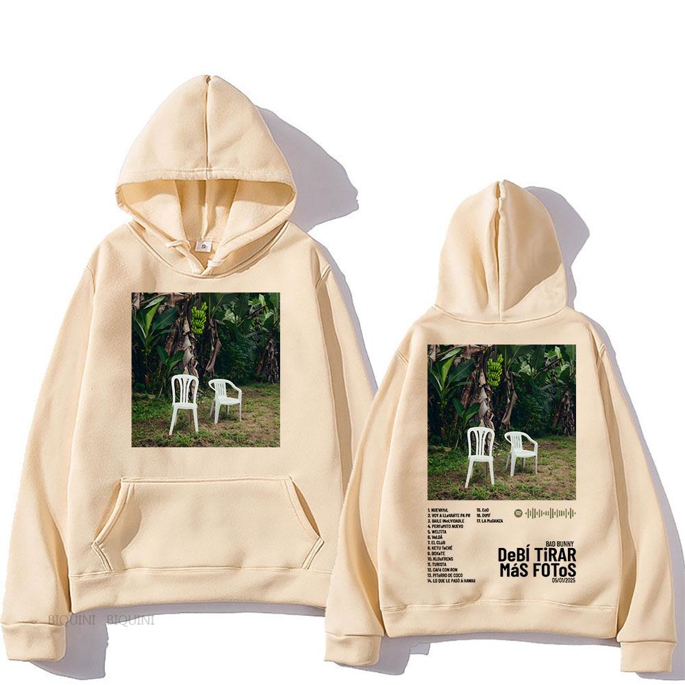 Nuovo album 2025 Debí Tirar Más Fotos DTMF Felpe con cappuccio Bad Bunny Felpe con stampa grafica Top casual invernali L cachi