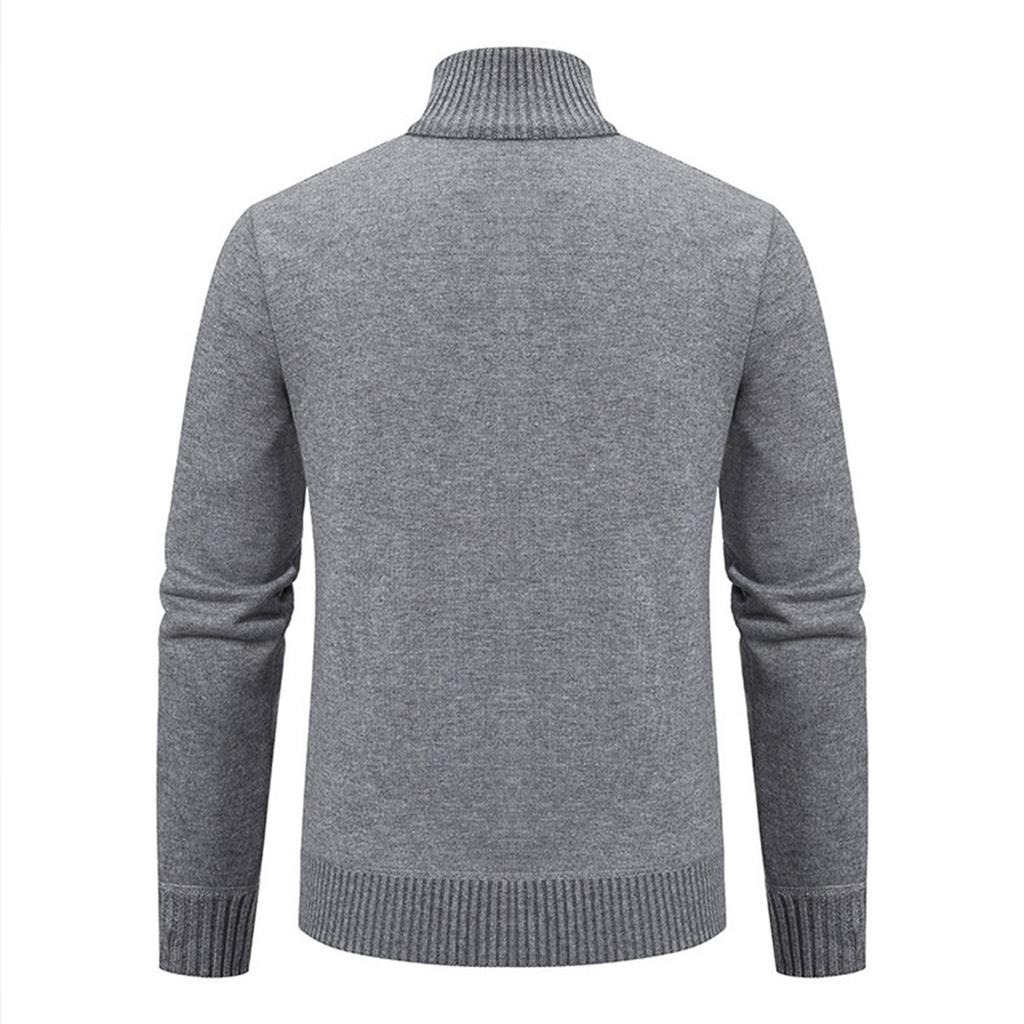 Herre Casual Cardigan Ståkrage Genserjakke Varm Slim Fit Genser